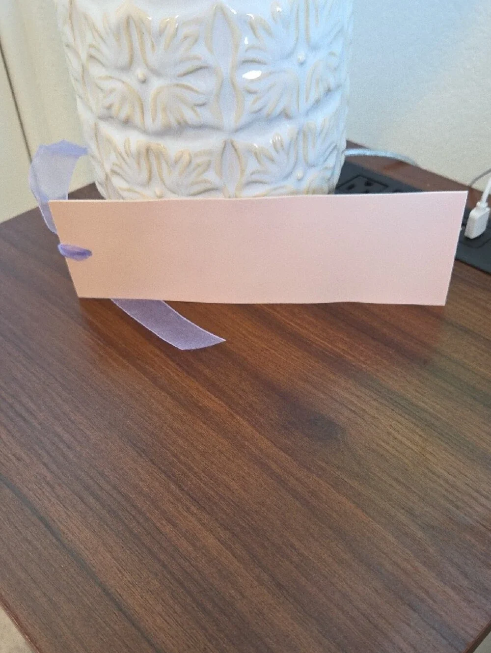 Handmade 'Adventure' Ribbon Bookmark - Purple
